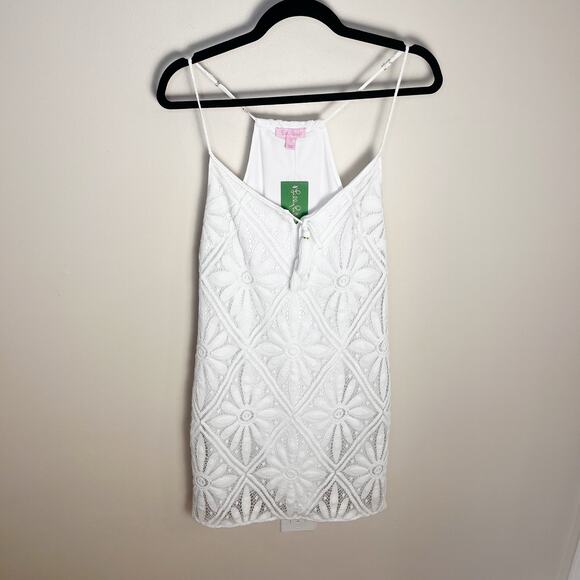 NWT Lilly Pulitzer Resort White Dusk Dress Size Small Diamond Lace - Picture 2 of 7